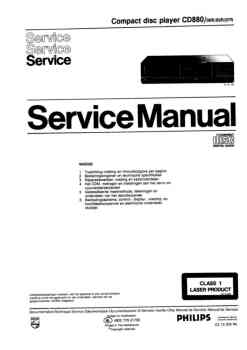 Philips cd-880 service manual PDF (Dutch)